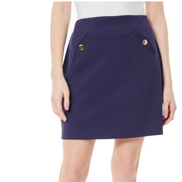 πJones New York Plus Textured Pull-On Welt Pocket Skort - Picture 1 of 7